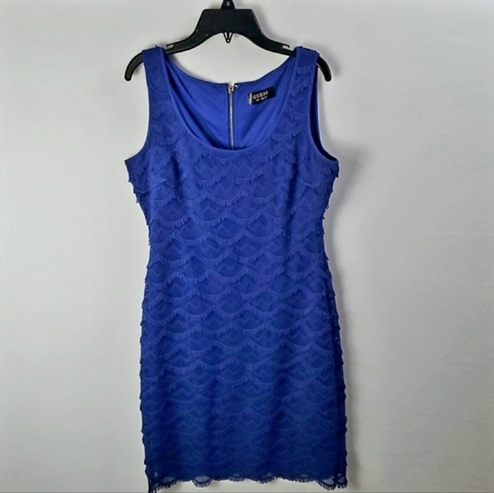 Guess Marciano Scoop Neck Women's Sapphire Blue Approx Sz 6 Date Night, Party